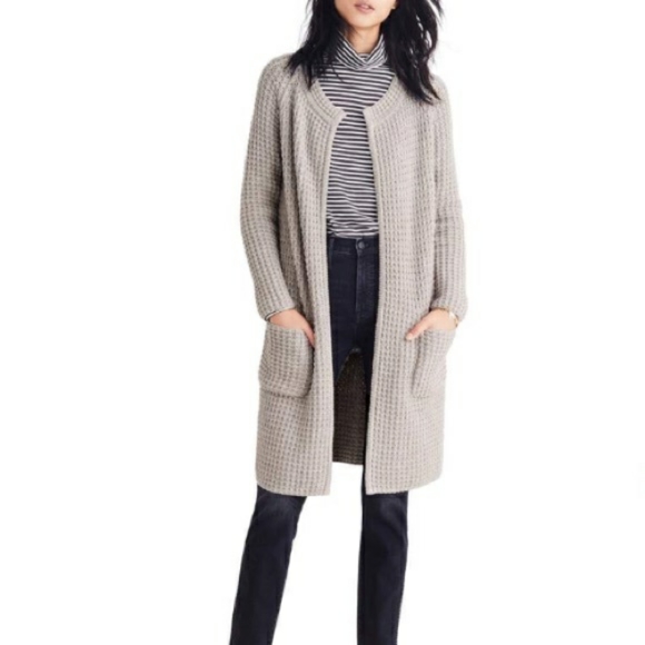 Madewell Waffle Stitch Sweater Jacket 